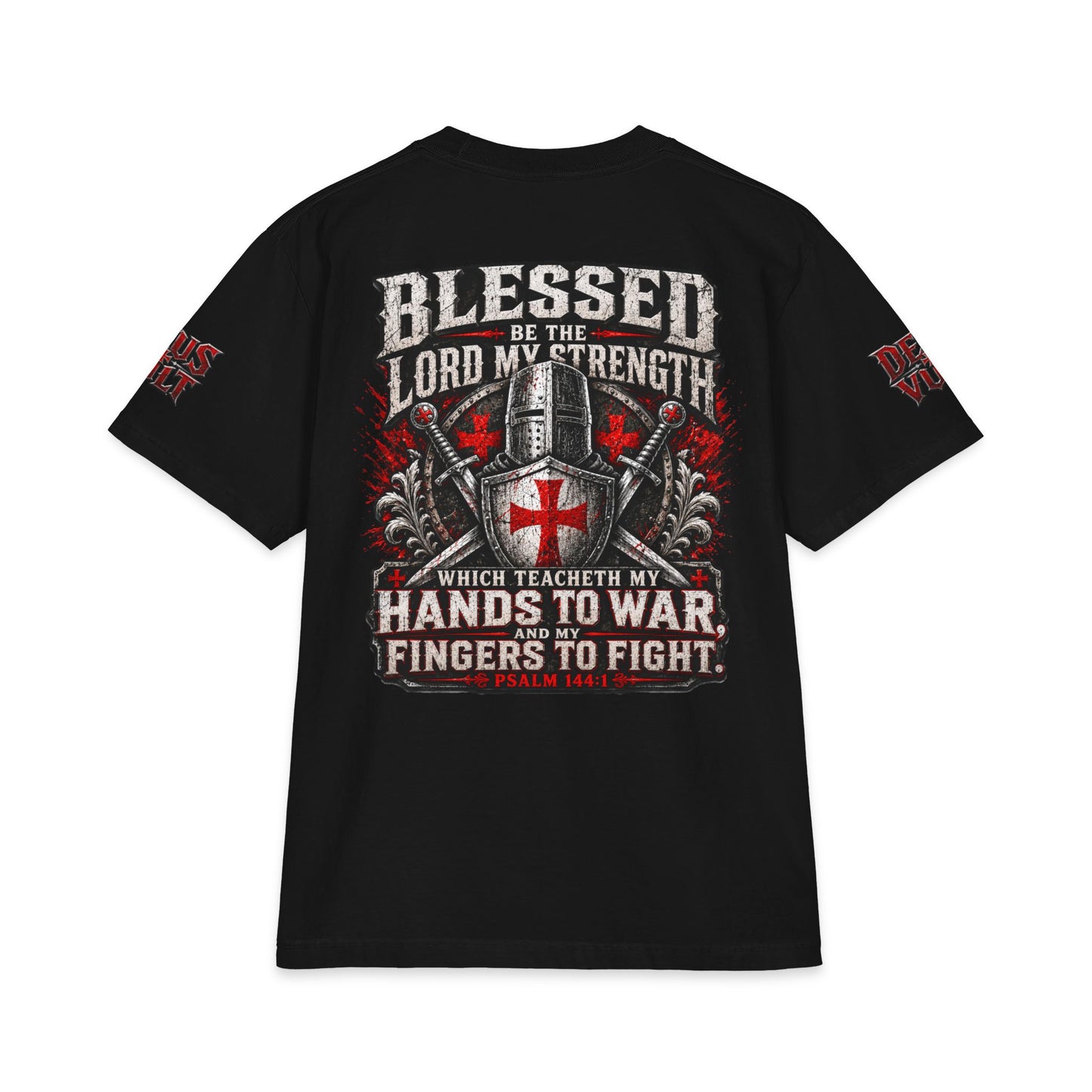 Psalm 144:1 Crusaders Heavyweight Tee
