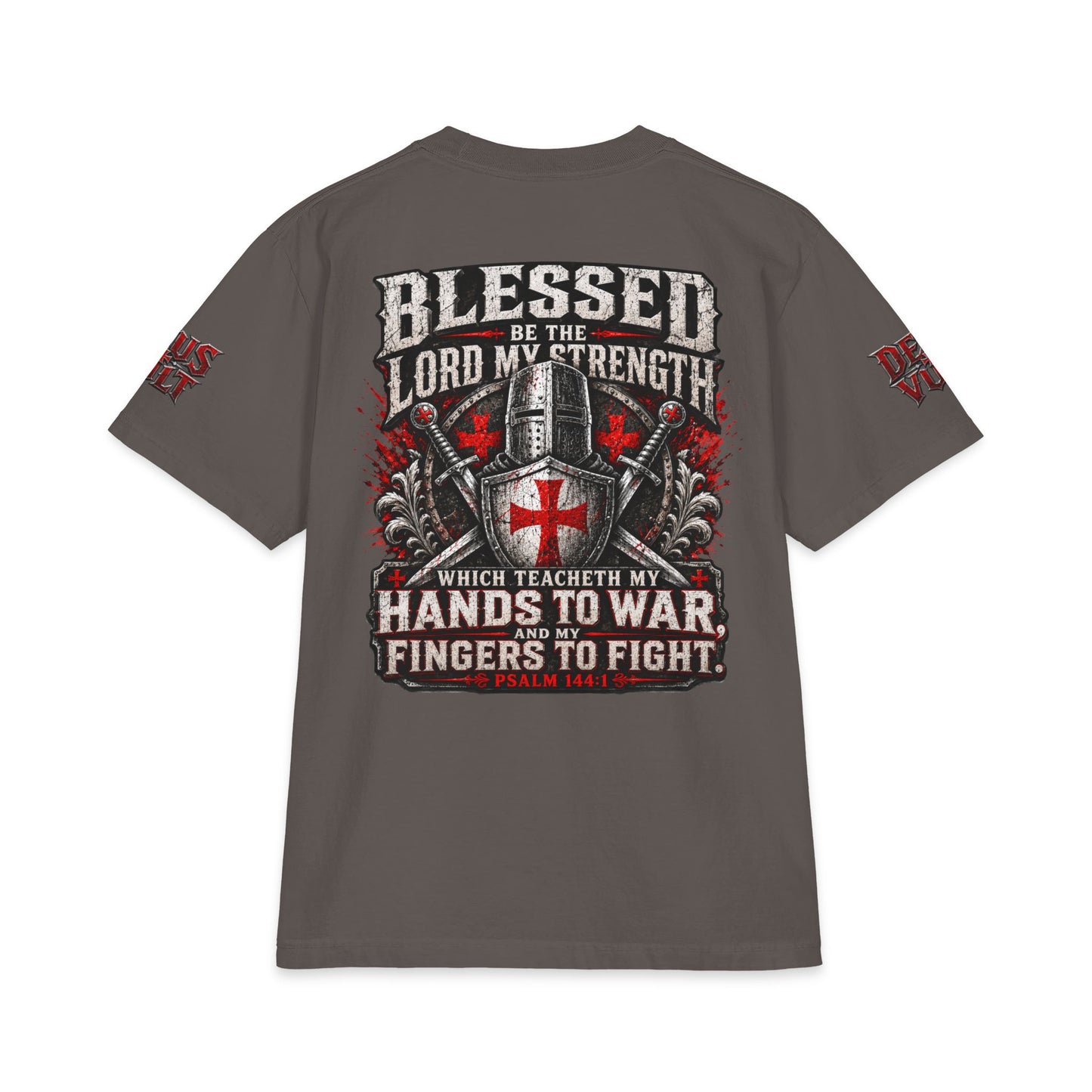 Psalm 144:1 Crusaders Heavyweight Tee