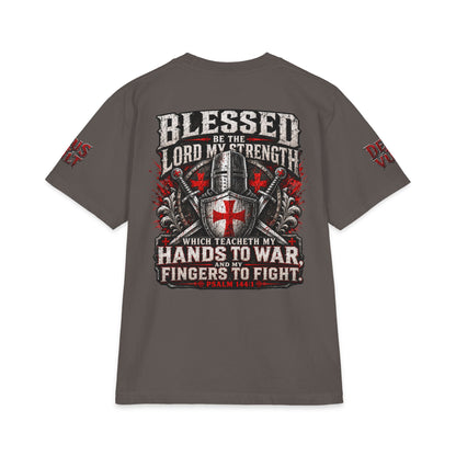 Psalm 144:1 Crusaders Heavyweight Tee
