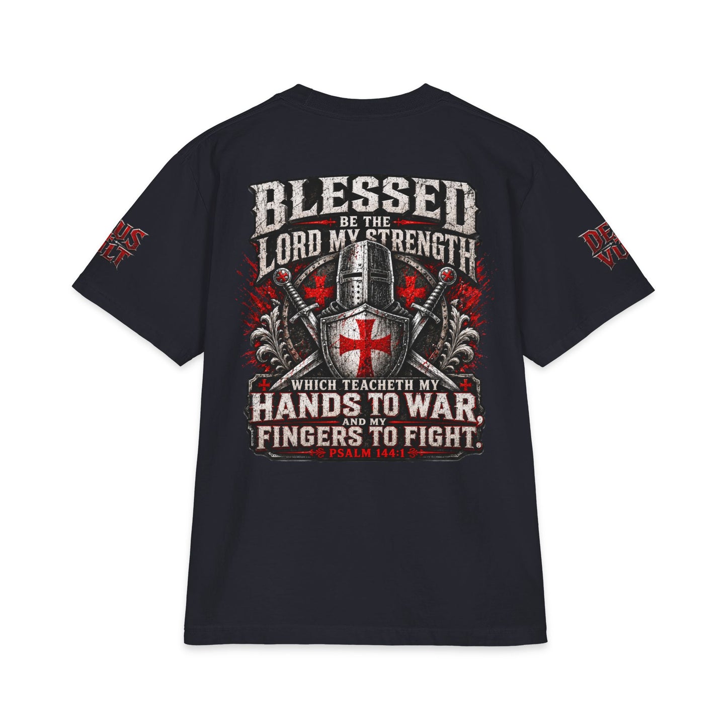 Psalm 144:1 Crusaders Heavyweight Tee