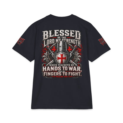 Psalm 144:1 Crusaders Heavyweight Tee