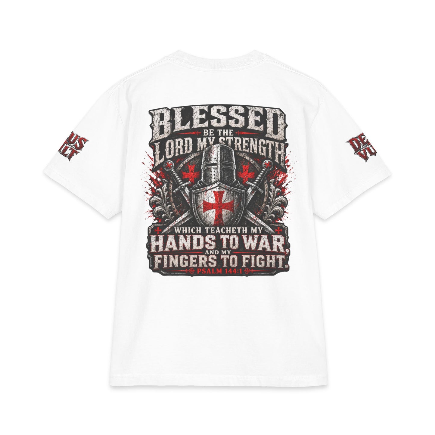 Psalm 144:1 Crusaders Heavyweight Tee