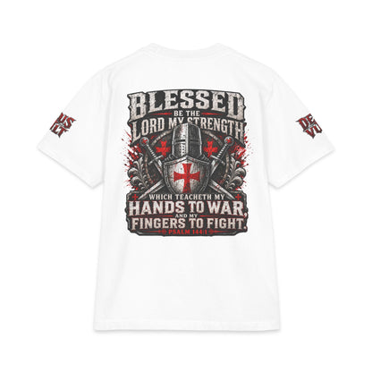 Psalm 144:1 Crusaders Heavyweight Tee