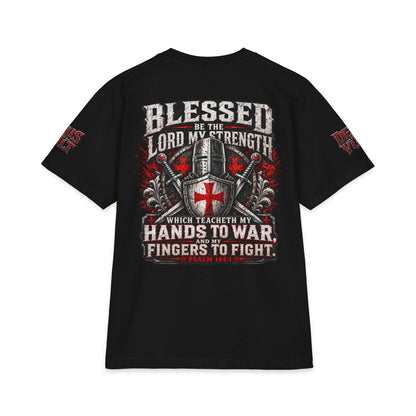Psalm 144:1 Crusaders Heavyweight Tee